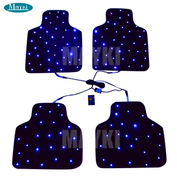 Universal Starlight Fiber Optic LED Floor Car Mats (4 Pieces)
