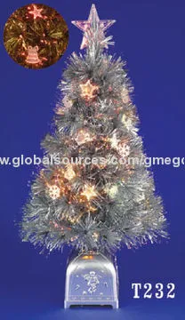 Silver Fiber-optic Tree with Topstar