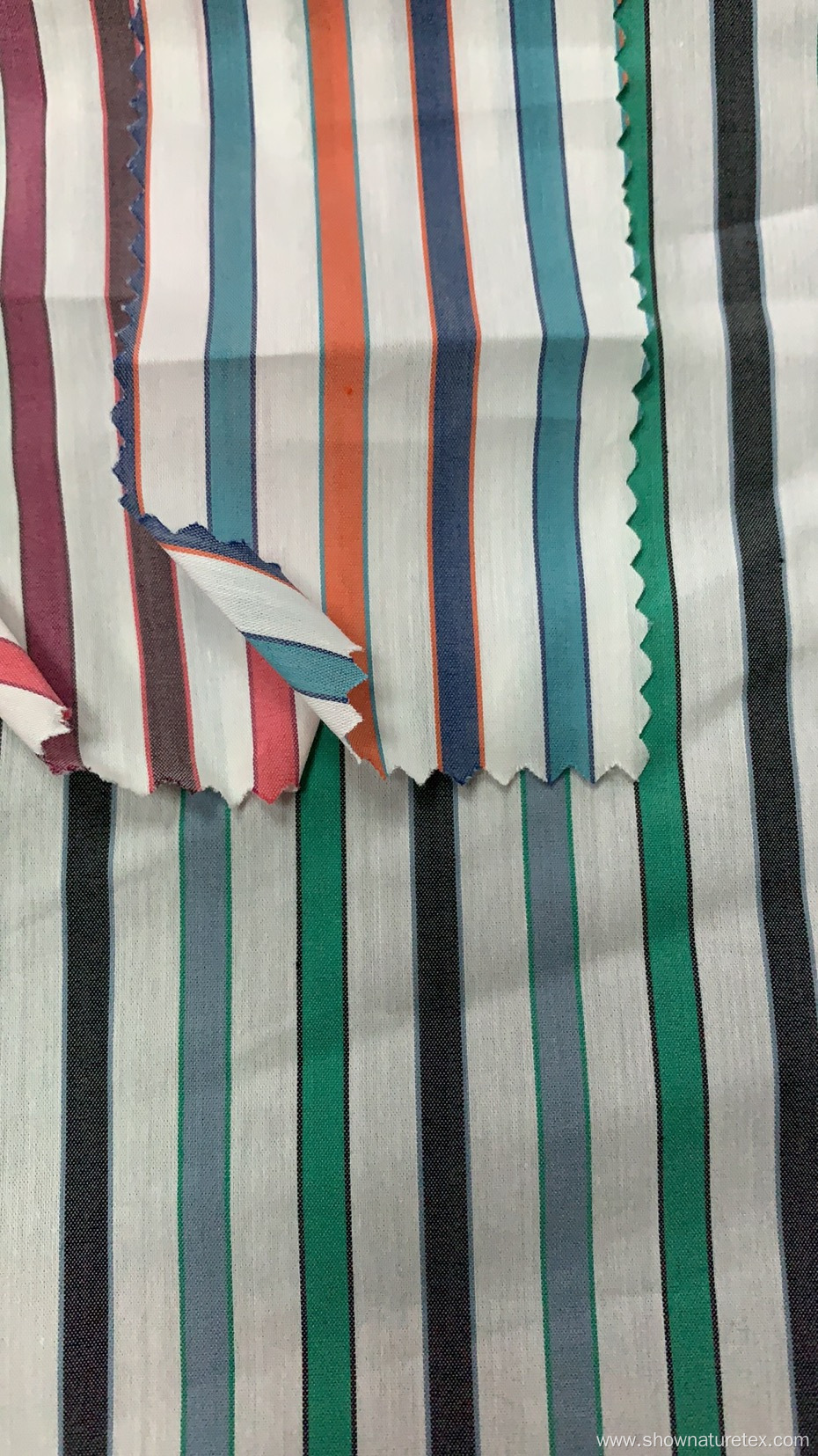 Cotton NYlon Stripes and Checks Fabric