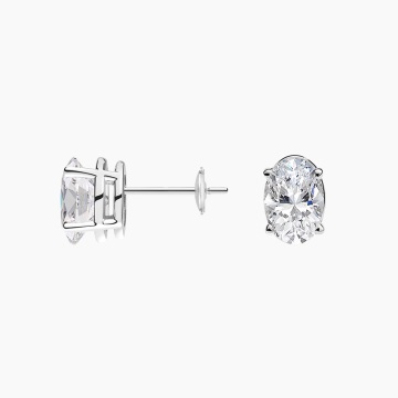 Lab Grown Diamond Earring Studs Lab Diamond Earrings in 14K White Gold Manufactory