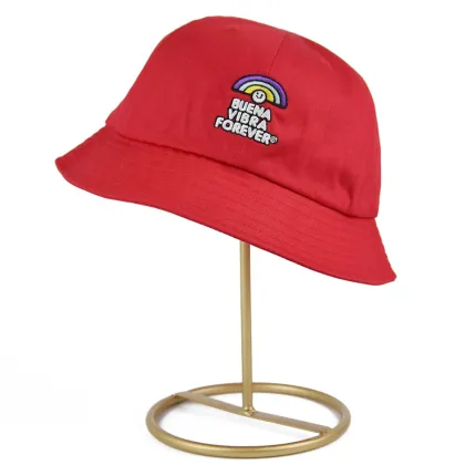 Custom Summer Hats 2021: Trendy Name Brand Pink Bucket Hat with Logo