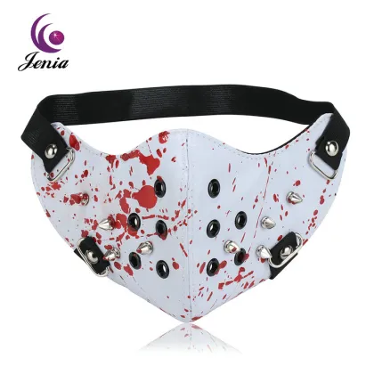 Jenia Fashionable Motorcycle Half Leather Custom Face Mask