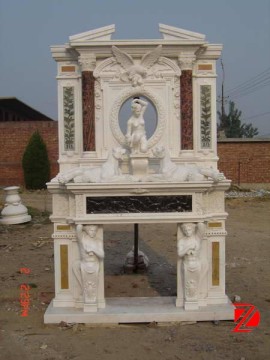 Eagle fireplace mantel