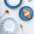 블루 앨리스 식당 세트 세라믹 주방 및 탁상 도자기 저녁 식사 세트 석기 표정 식탁 스타일