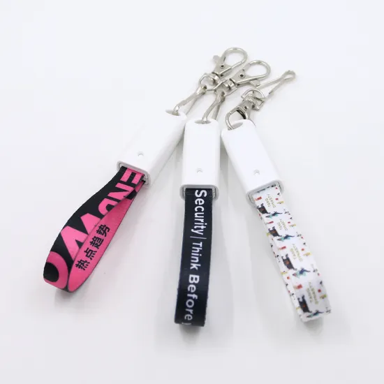 Customized 3in1 Cable Usb Lanyard Cable Fast Charging 2A Keychain Charger Cable