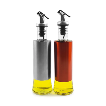 300ml Glass Vinegar Bottle With Stainless Steel Sleeve