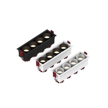 4 Bulbs Fixed LED Linear Spot Ceiling COB Down Light Head Recessed Downlight