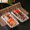 Caja de sushi de papel biodegradable desechable para llevar con tapas con tapas