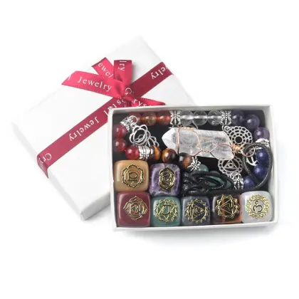 Wholesale Hot Sale: Seven Chakras Box Set with Crystal Bracelet and Pendant