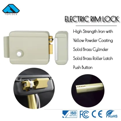 Cerradura Eléctrica Electric Rim Lock Yale with Double Cylinder for Gate Door