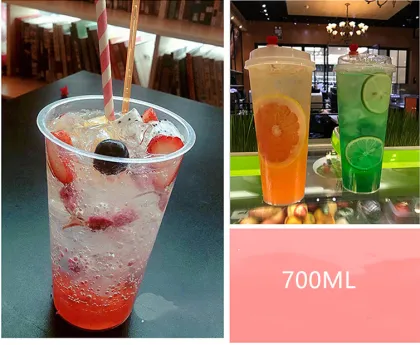 Custom Logo Drink Cups: Coffee Tea Juice Smoothie Bubble Tea Disposable Plastic Cups