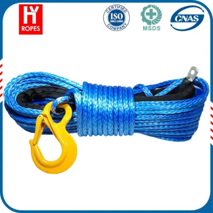 HYropes 11mm synthetic winch rope, strap recovery winch rope, red winch rope