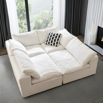 WESOME Nordic Modern U Shape Corner Cloud Sofa