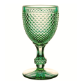 Verre sculptée ato avec cristal vert