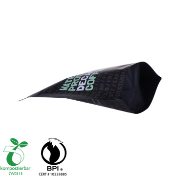 Paper biodegradable Doyypack de paquete de café negro con logotipo