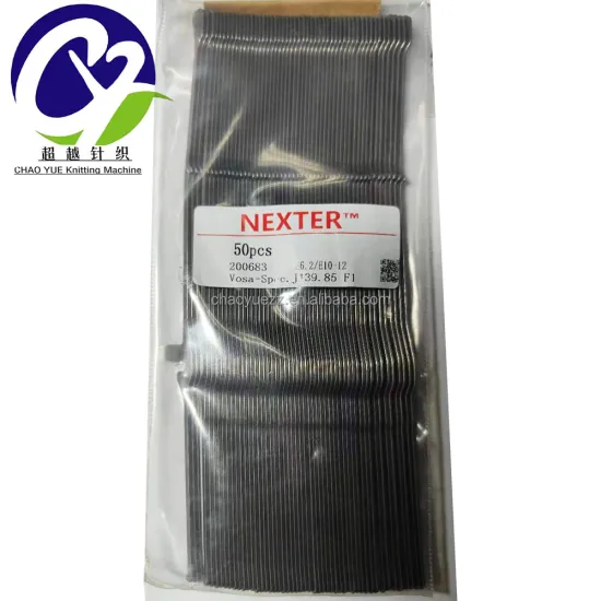 Parts and Accessories for STOLL Knitting Machines: NEXTER Knitting Needles, Selection Jack, and Coupling Part