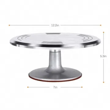2018 New Design Aluminium Alloy Cake Turntable - 12 Inch Cake Decorating Turntable