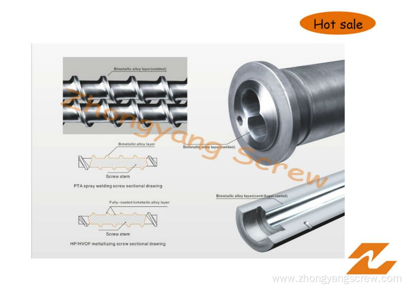 Bimetallic Bimetal Screw and Barrel with Long Working Life