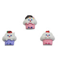 Kawaii Cartoon Happy Cupcake Résine Flatback Cabochons Belle Fruit Ice Cream Cone Slime Charmes Pour Cheveux Bow Center Decoration