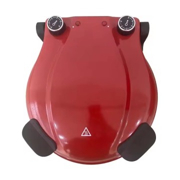 Promotion Sale: 12 -Zoll -Kochpizzaofen für den Heimgebrauch mit Keramik -Backstein und Krepphersteller, ausgestattet mit Thermostat -Kontrolle