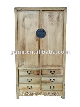 ANTIQUE ELM WOOD CABINET