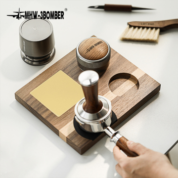 Custom China Hot Selling Portafilter Filter Stand Rack Support Coffee Tamper Holder Wood Tamping Base