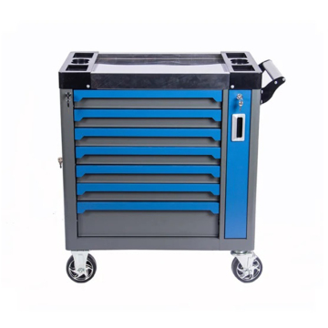 High-Quality 7-Drawer Workshop Trolley Tool Box with Roller Cabinet and Tools