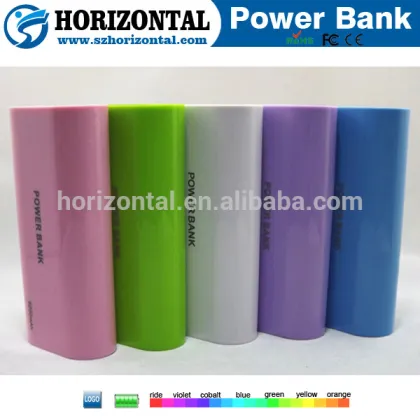 plastic power bank 5600mah universal portable power bank