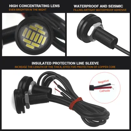 Car LED Light 4014 12SMD 23mm Eagle Eyes