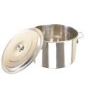 Large volume stainless steel soup pot with lid