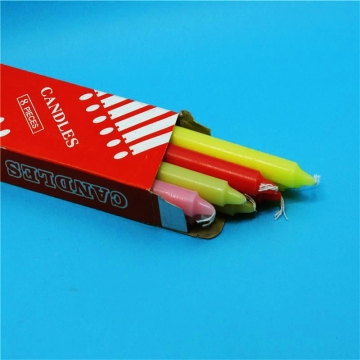 12g colorful candle 17cm stick ethiopia candle