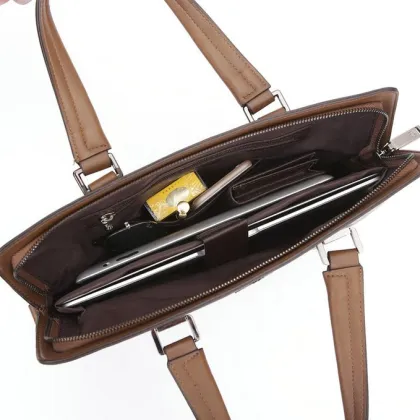 Men's Business genuineLeather Brifecase Satchel Handbag