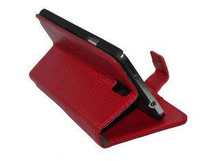Red Genuine Leather Phone Case For Samsung Galaxy Note 3 Wi