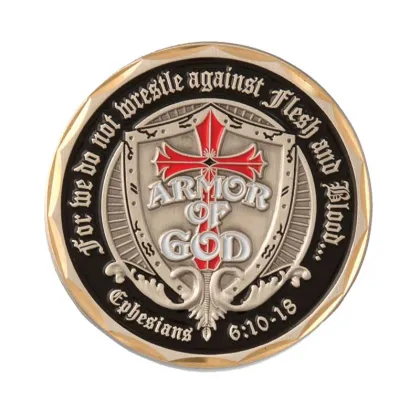 Armor of God Shield St. Michael Challenge Coin