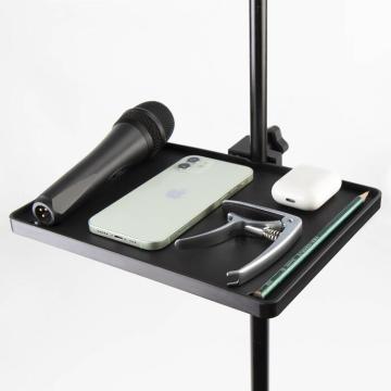Clamp-style Microphone Stand Tray for Live Streaming and Karaoke