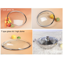 32mm big hole flat T type glass lid