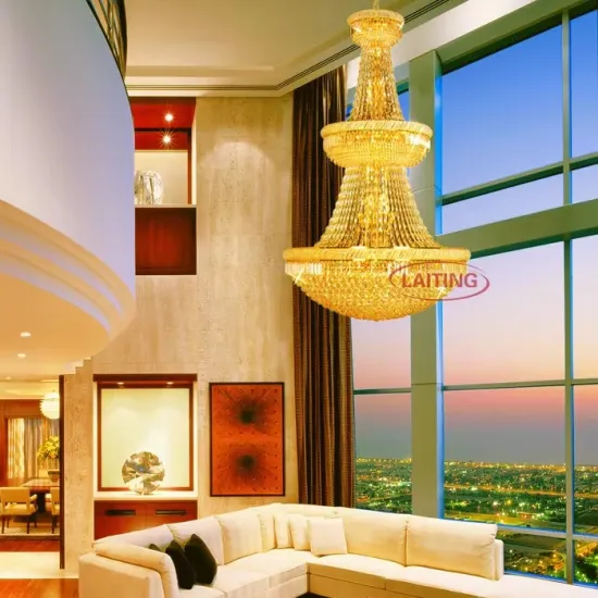 Spanish Style Crystal Chandelier for Duplex Villa Living Room