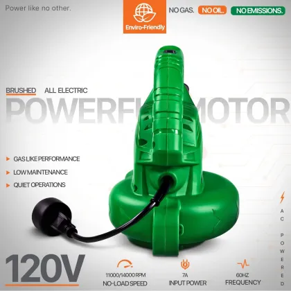 7A Electric Corded Garden Leaf Blower Sweeper