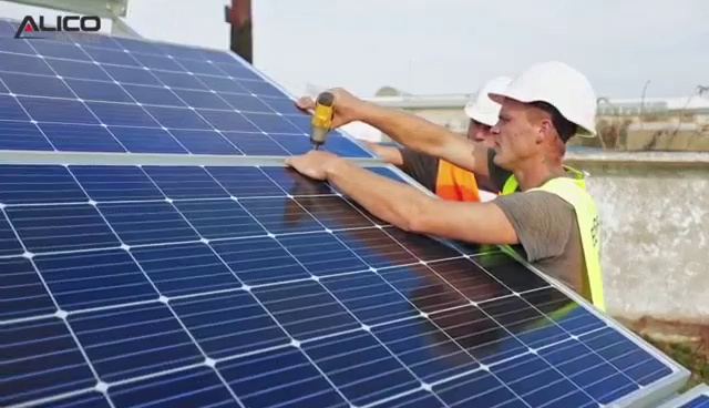 Alicosolar 1MW Solar Panel Plant Structure for Flat Roof and Open Field Mounting