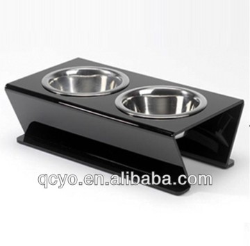 acrylic double pet bowl