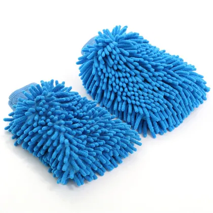 Amazon Basics Deluxe Premium Chenille Microfiber Car Wash Mitt Ultimate Wash Sponge Wash Glove