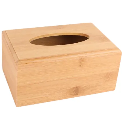 Natural Bamboo Tissue Box