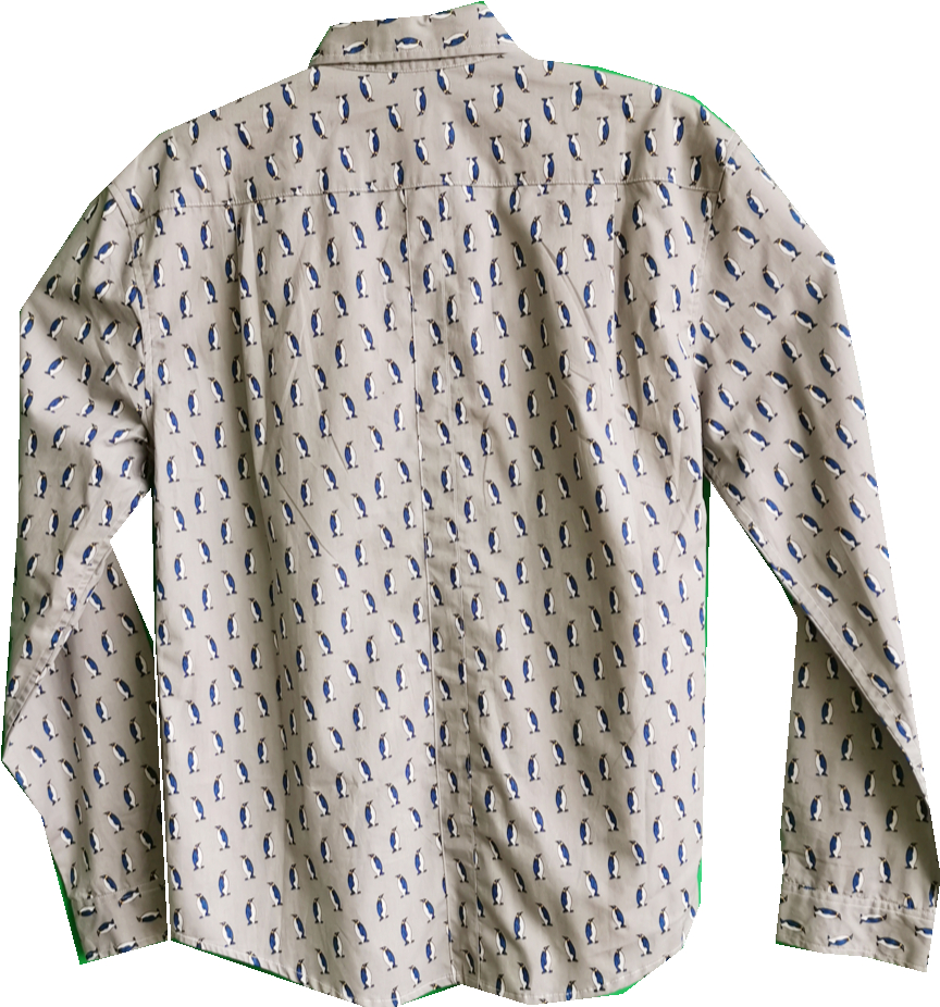 Cotton Penuins Print Long Sleeve Shirt