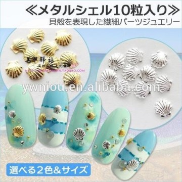 3.5mm 5mm Gold&Silver 3D Metallic Shell Slices Nail Art Tips DIY Decoration