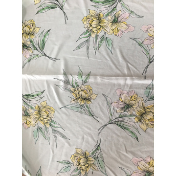 Flower Design Rayon Poplin shuttle Light Printing Fabric