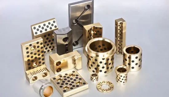 High Force Brass Graphite bushings Copper Sleeve Self Lubricating bearing Bushing Casting Solid Bearing