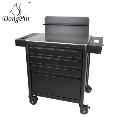 Dongpin Iron Tattoo Kits Equipment Workstation Trolley with Cabinet