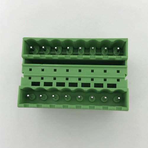 Double rows pluggable PCB male terminal block