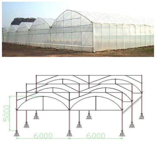 Greenhouse de filme plástico multi -span