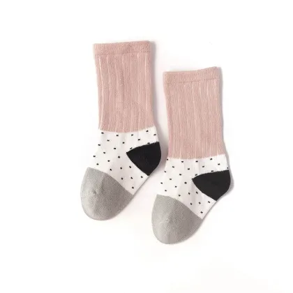 Color blocked baby long socks